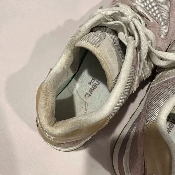 New Balance 574 Purple and Beige Tennis Shoes Size 10 - Picture 6 of 6